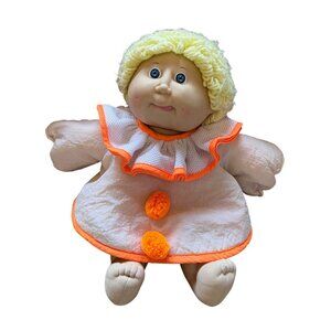 Cabbage Patch Vintage Kids Doll w/ Clown Outfit Blonde Boy Tongue Out Blue Eyes